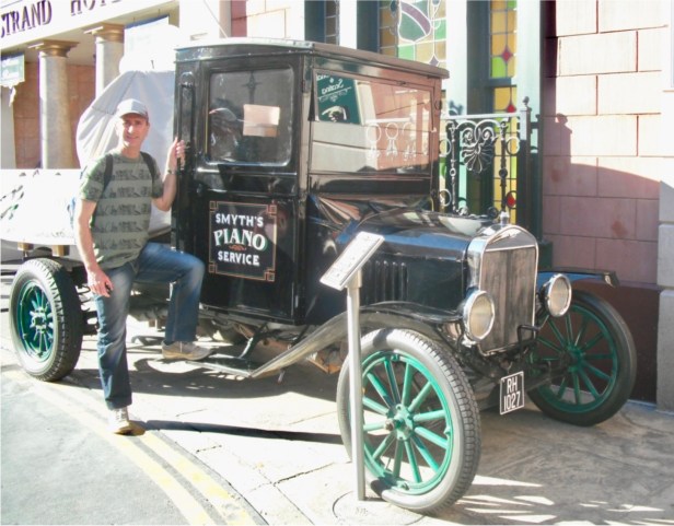 David Betts by a car